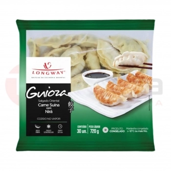 GUIOZA CARNE SUINA C/ NIRA 720GR PCTE 30 UN. LONG WAY