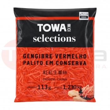GENGIBRE VERMELHO EM CONSERVA PALITO TOWA 1.1KG