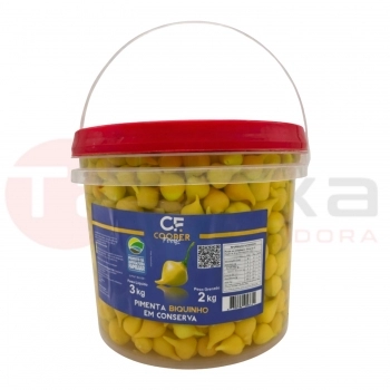 PIMENTA BIQUINHO AMARELA EM CONSERVA 3KG